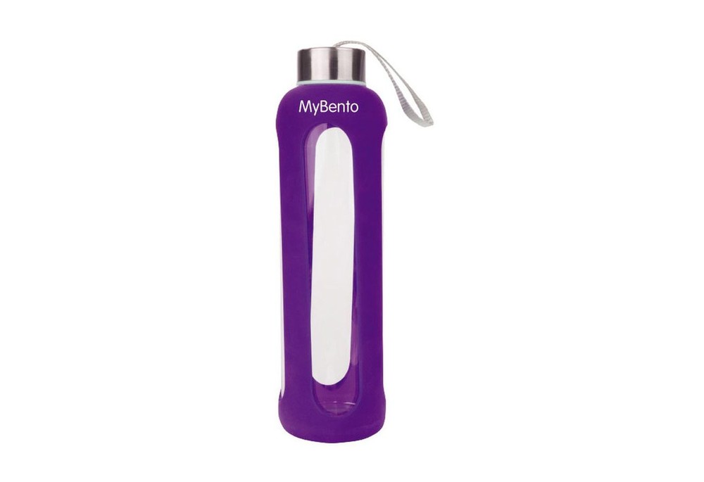 Бутылка для воды Summit MyBento Eco Glass Bottle Silicone Cover фиолетовая 500 мл