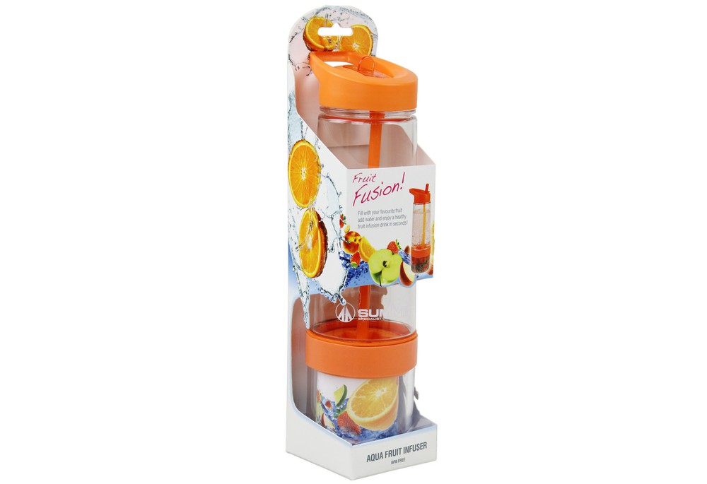 Бутылка-соковыжималка Summit MyBento Fruit Infuser-Squeezer Bottle оранжевая 750 мл